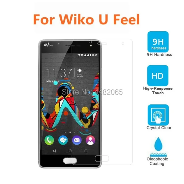Для Wiko U Feel закаленное стекло 9H оригинальная искусственная кожа для