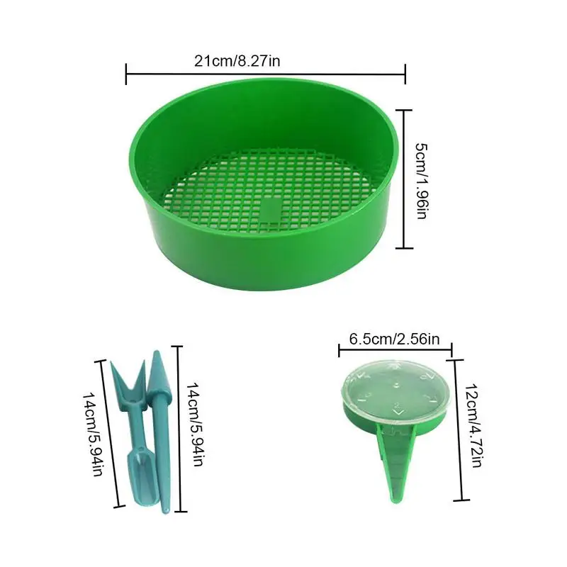 4 шт садовые инструменты Пластиковые Сеялки просеивания почвы каменный противень садовое сито набор семян растений садовый инструмент