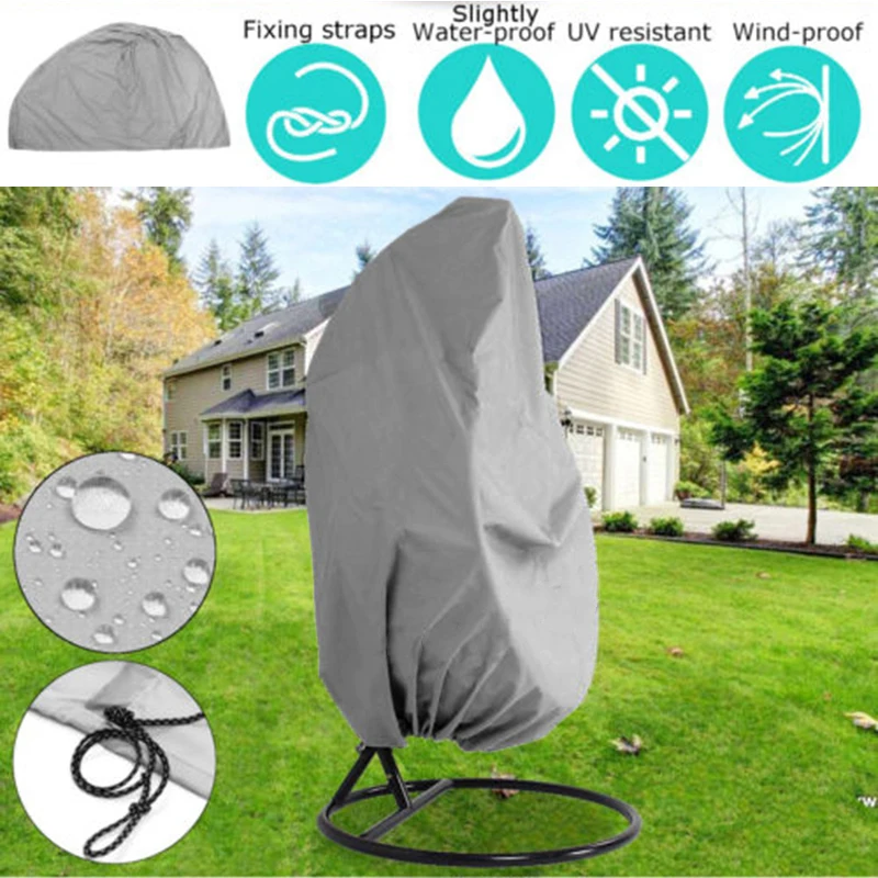 Us 19 98 36 Off Rattan Swing Patio Garden Weave Hanging Egg Chair Seat Cover Anti Uv Waterproof In Hanging Organizers From Home Garden On