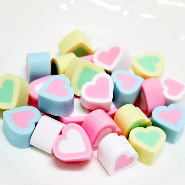 

David accessories 15*10mm heart love flower lemon Polymer Clay simulation of butterscotch DIY hand case accessories,10Yc2824