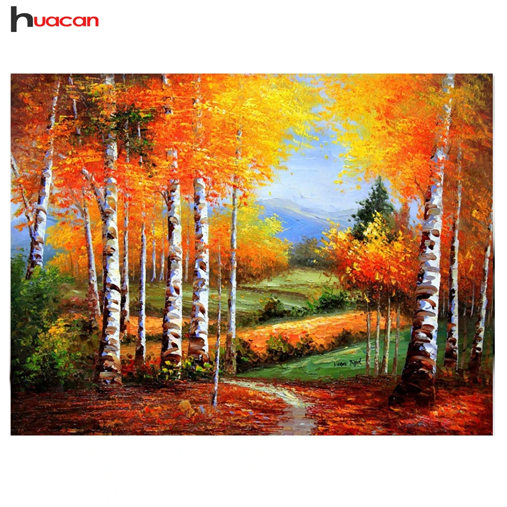 

HUACAN Full Diamond Embroidery Mosaic Nature Landscape Needlework Craft Gift DIY 5D Scenic Diamond Painting Cross Stitch F212