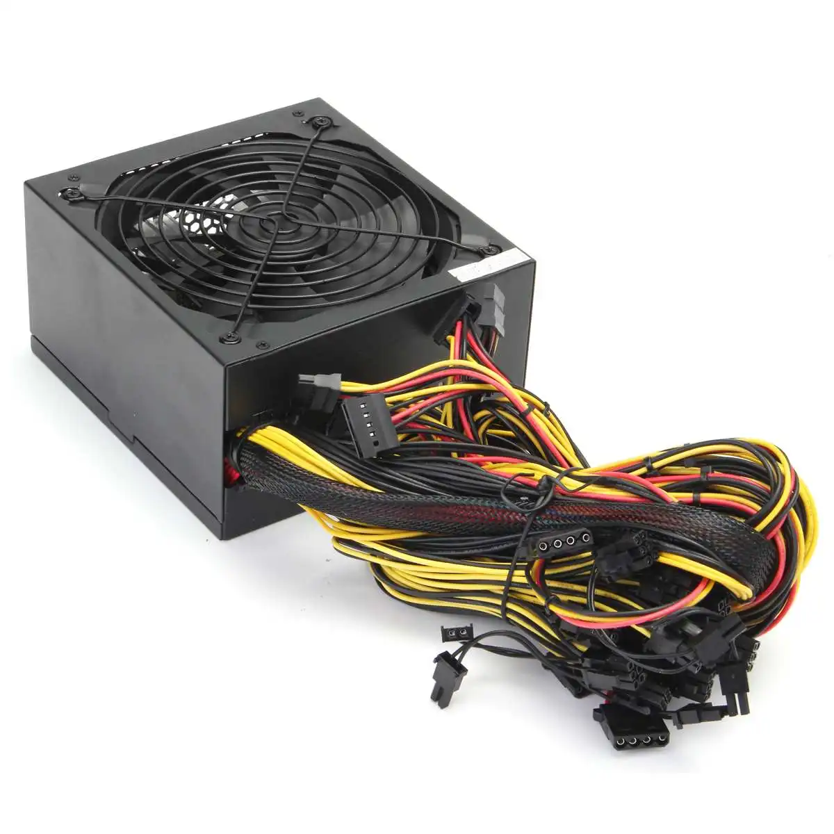 1PCS Steel Black 1650W Power Supply for 6GPU Eth Rig Ethereum Coin Miner Mining Bitcoin
