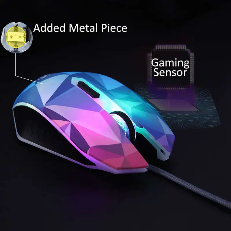 Dazzle Color Diamond Edition игровая мышь проводная геймер оптическая компьютерная для Pro