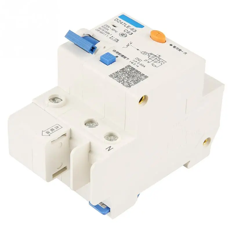 DZ47LE 63 1P + N C63 RCCB автоматический выключатель остаточного тока 230V 63A 30mA Мини