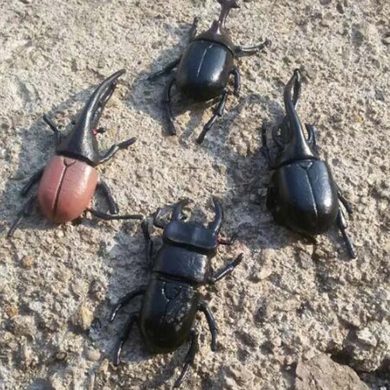 

6 Pcs/lot New 5.5cm simulation beetle Toys Special Lifelike Model Simulation insect Toy nursery teaching aids joke toys