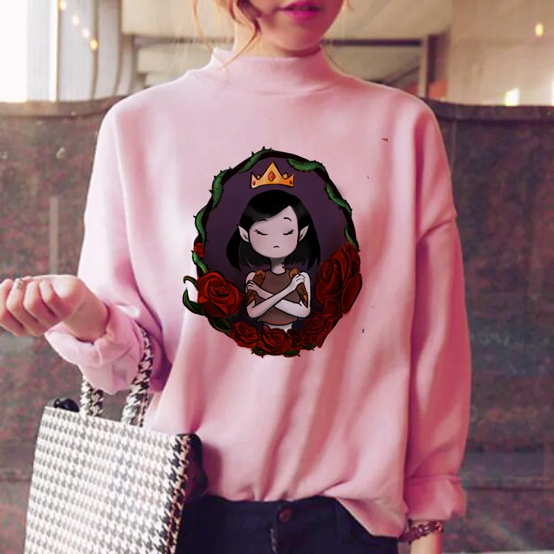 

marceline hoodies women harajuku fashion warm pink female kawaii sweatshirt warm japanese kawaii