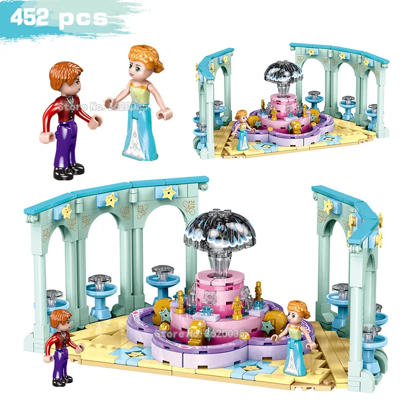 Girl Castle Series Magic Building Blocks Fountain Prince Princess Meet Figures Model Friend Suit Gift For Girl With Legoinglys