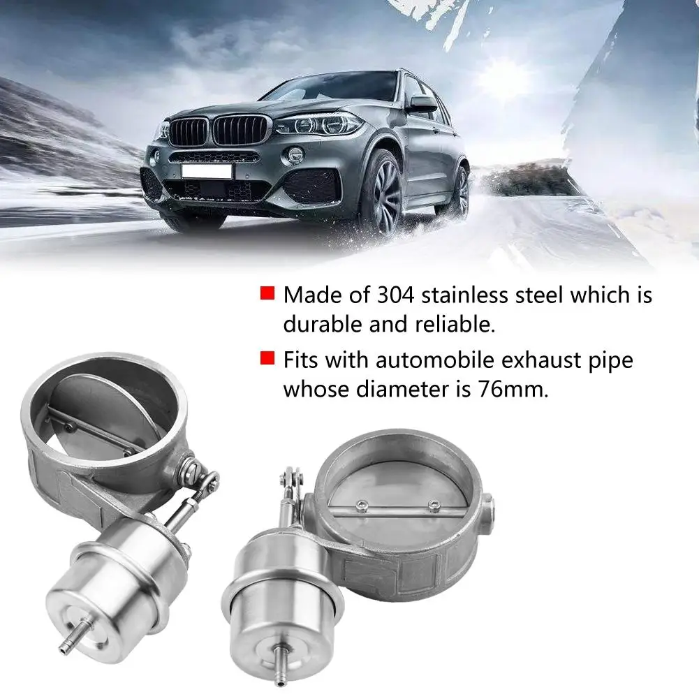 

Universal Automobile Exhaust Pipe 304 stainless steel Car Exhaust Control Valve Boost Vacuum Activated Exhaust Cutout/Dump 3inch