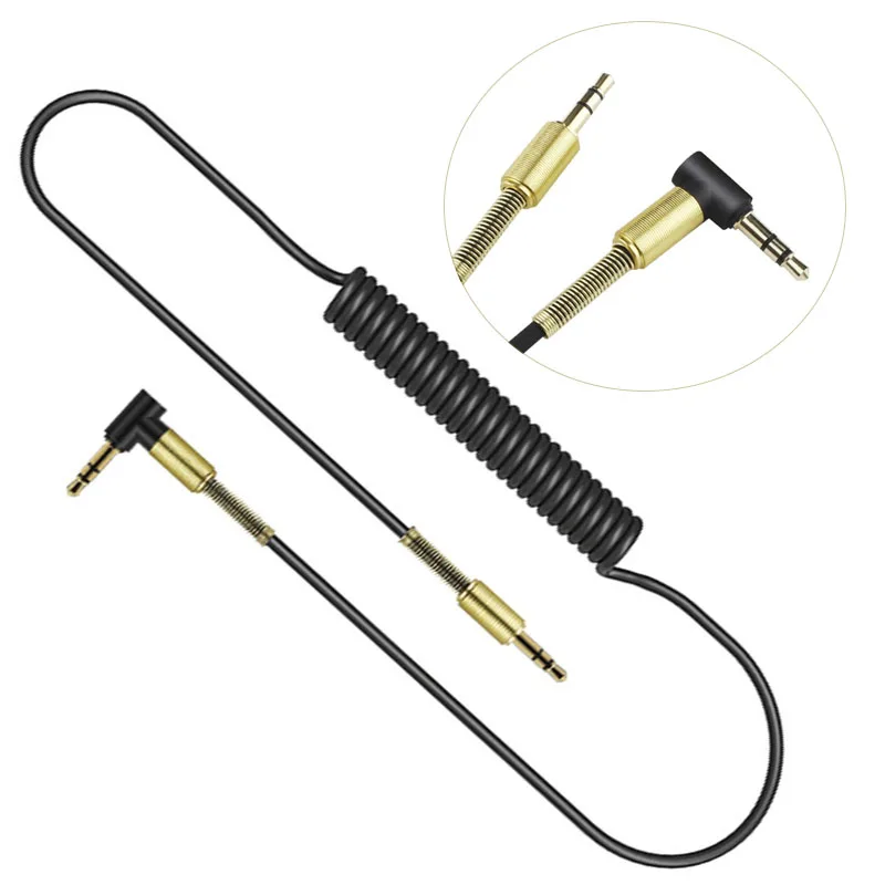 

AUX Cable 3.5mm Jack Spring Audio Cable to 3.5 Jack Speaker Cable for JBL Headphones Xiaomi redmi 5 plus Oneplus 5t Car AUX Cord
