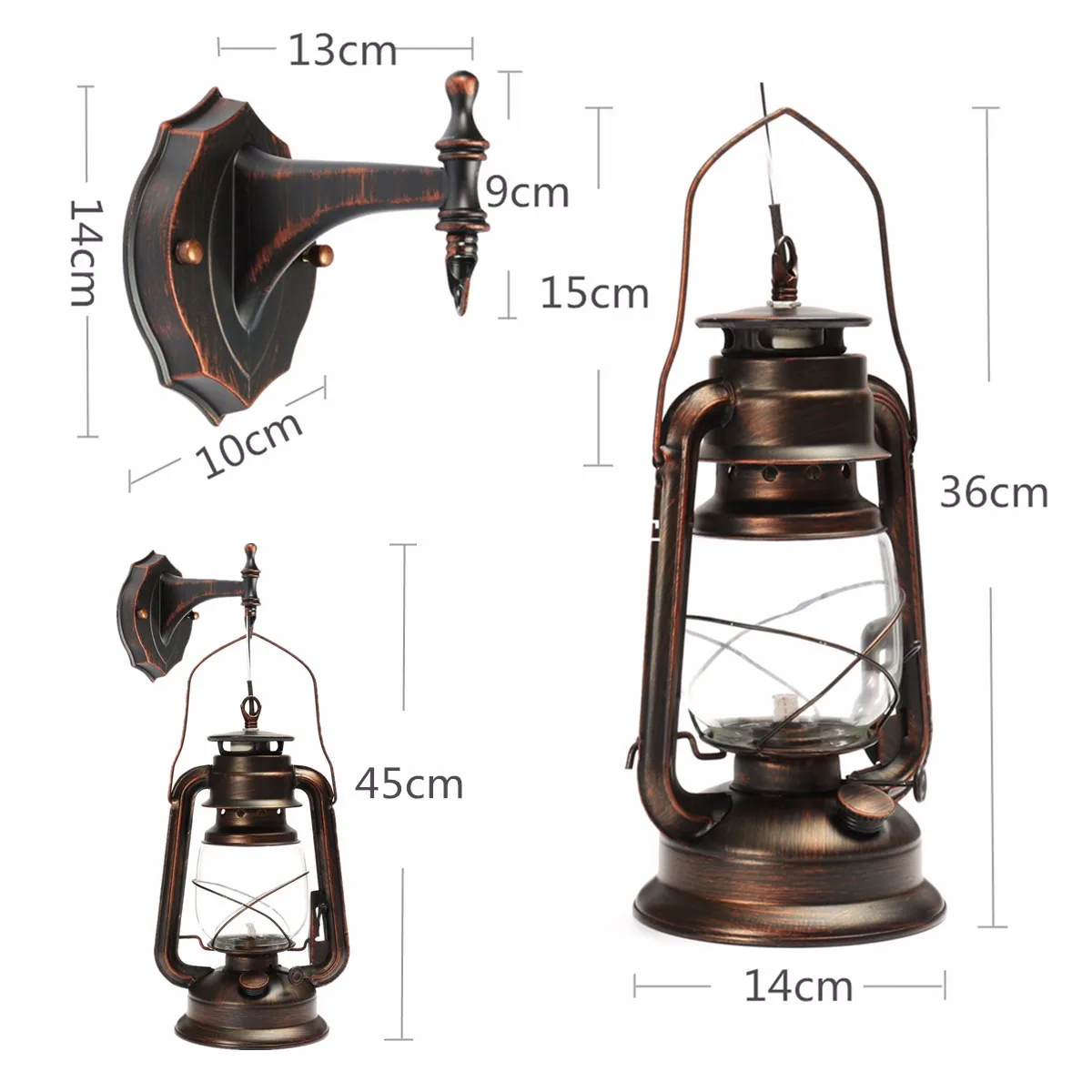 Smuxi Rustic Antique Vintage Style E27 Retro Lantern Wall Lamp Sconce Light Fixture Aisle Balcony Home Decoration Wall Lamp Smuxi Rustic Antique Vintage Style E27 Retro Lantern Wall Lamp Sconce Light Fixture Aisle Balcony Home Decoration Wall Lamp