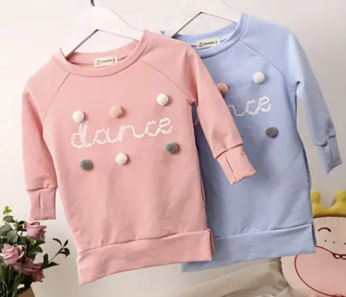 

Emmababy Child Baby Girls Warm Dress Autumn/Winter Plush Ball Long Sleeve Mini Stright Dresses Girls Party Princess Dress