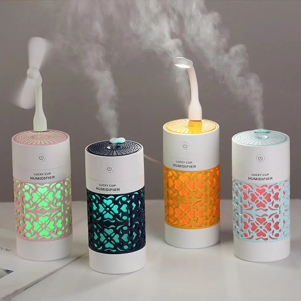 

3 in 1 Portable Ultrasonic LED Night Light Lucky Cup Aroma USB Charging Humidifier Air Essential Oil Aroma Diffuser Purifier