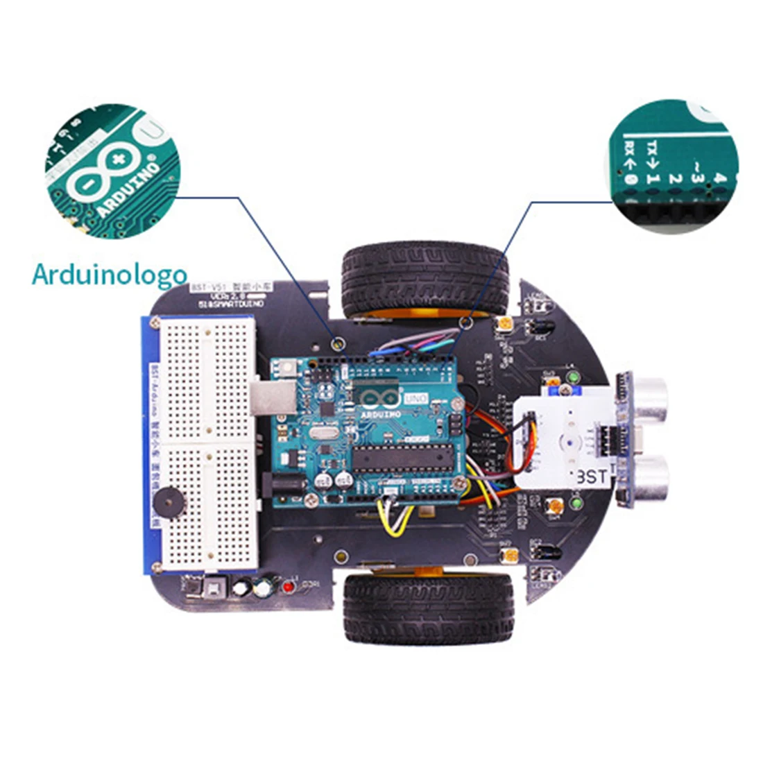 2-in-1 Project Super Starter Kit Smart Robot Car with Tutorial Programme Stem Toys for Arduino (Including R3 Mainboard)