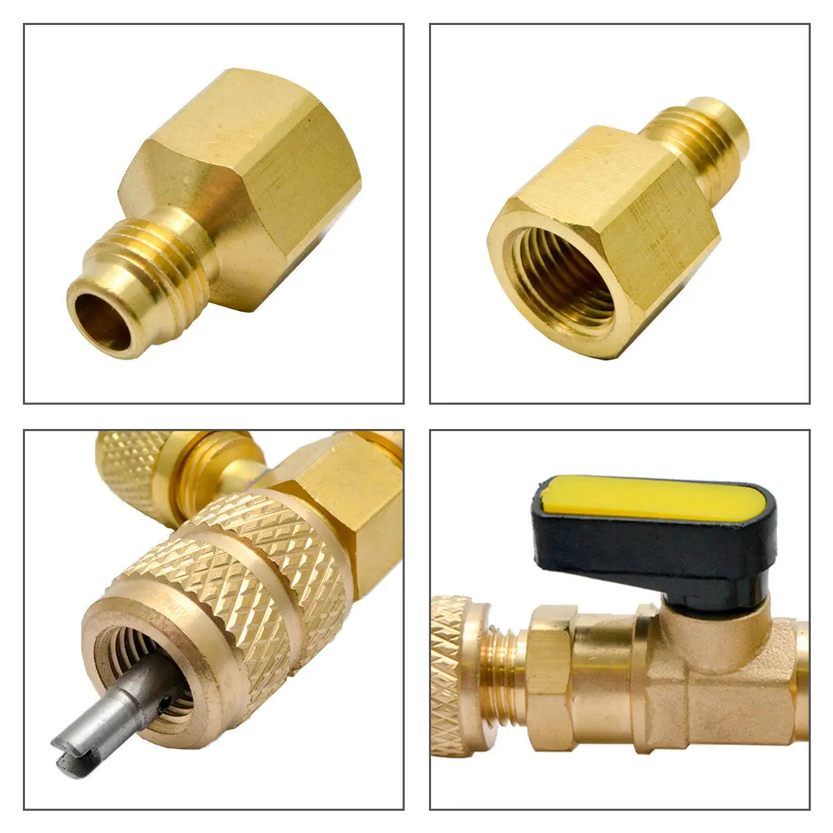  HVAC AC Schrader Brass Valve Core Remover Dual Size 1/4