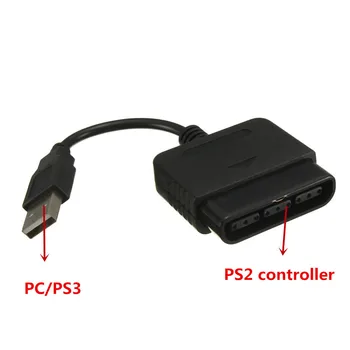 

300PCS USB Gamepad Converter Adapter Cable For PS2 Gaming Controller to For PS3 PC Video Game Cable