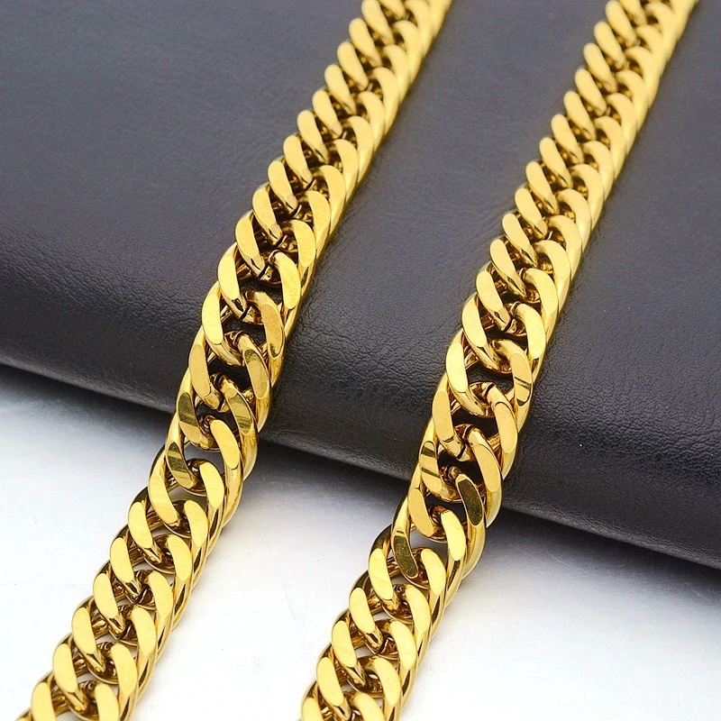 18kgp Gold Tone Chunky Men's Stainless 