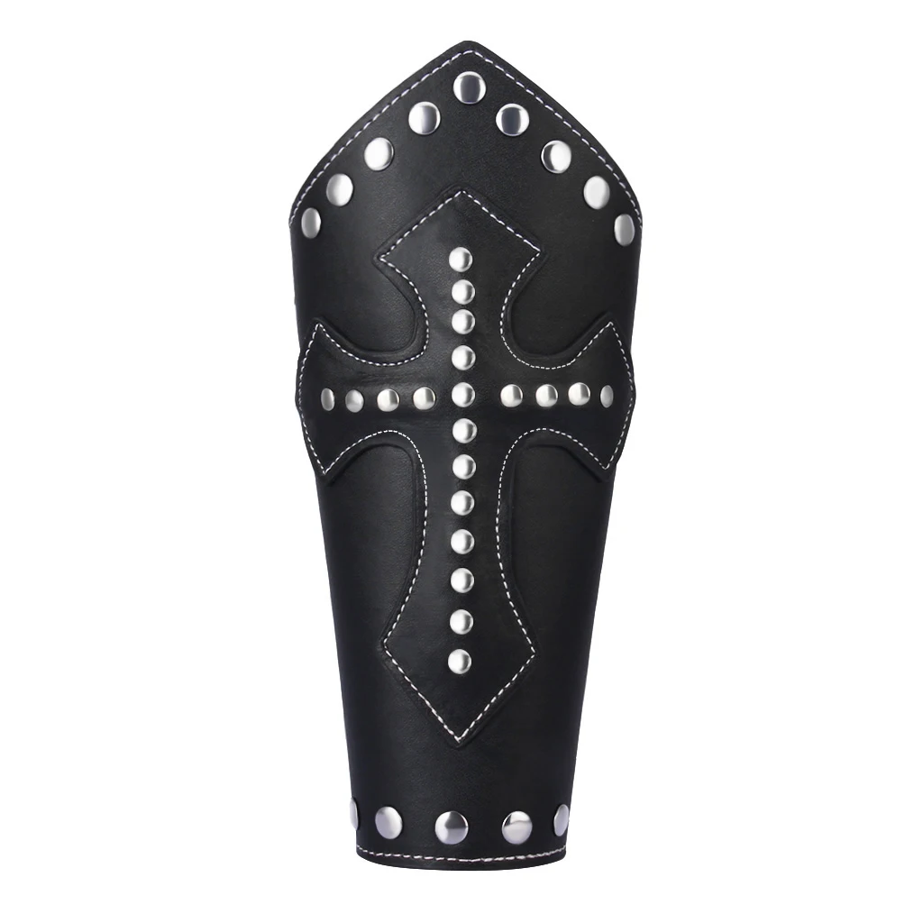 

Phenovo Steampunk Cross Rivets Bandage Gauntlet Bracelet Wristband Leather Vintage Wristband for Men Women Halloween Gifts