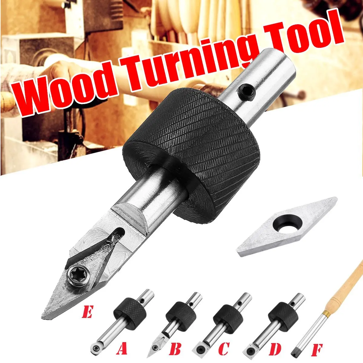 

Removable Wood Turning Tool Interchangeable Chisel with Wood Carbide Insert Woodworking Cutter New Arrival