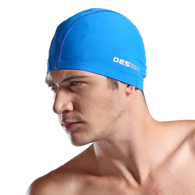 DESMIIT Brand Mens Swimming Caps Men Swim Cap Spandex Beach Surfing