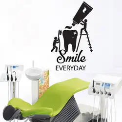 Блестящие зубы стоматология наклейка стоматологическая клиника окна Стекло винил Стикеры стоматолог улыбка Wall Art Наклейки Съемный зуб