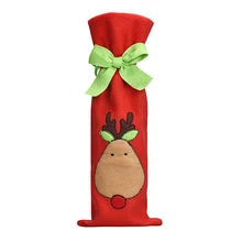 Рождественское украшение, винный мешок, обеденный стол, рождественские принадлежности, красный Лось