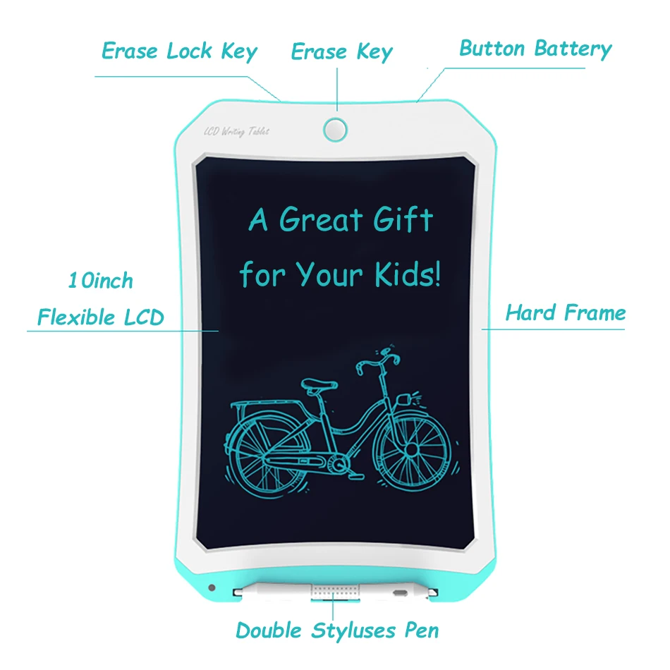 10 дюймов детский цифровой планшет для письма Портативный электронный маленькая дощатая доска ЖК-дисплей Экран для дети учатся подарки