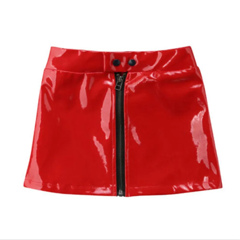 2018 Brand New Toddler Infant Child Kids Baby Girl PU Skirt Princess Sequins Leather Mini Skirt