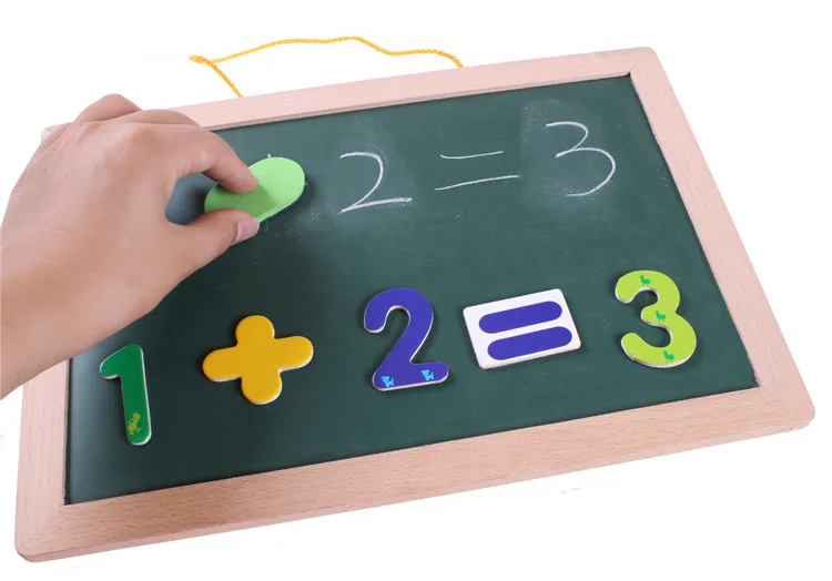 Двойная доска для рисования деревянная магнитная доска детская развивающая игрушка Раннее детство игрушки для рисования цифры 0-9