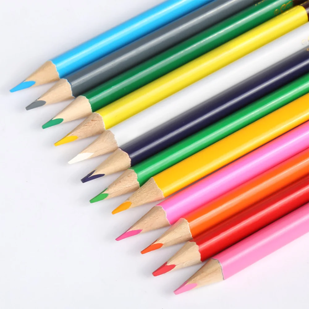 

12Pcs Double-headed Colored Pencil (24 Colors) Kwaii Stationery Painting Drawing Pens Professional Painter Art Learning Supplies