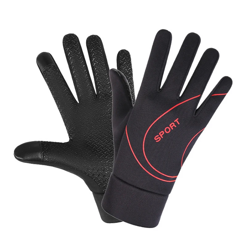 1 шт рыболовные перчатки с полным пальцем новые осенние зимние Бархатные утолщенные уличные перчатки для верховой езды Нескользящие теплые велосипедные перчатки с сенсорным экраном