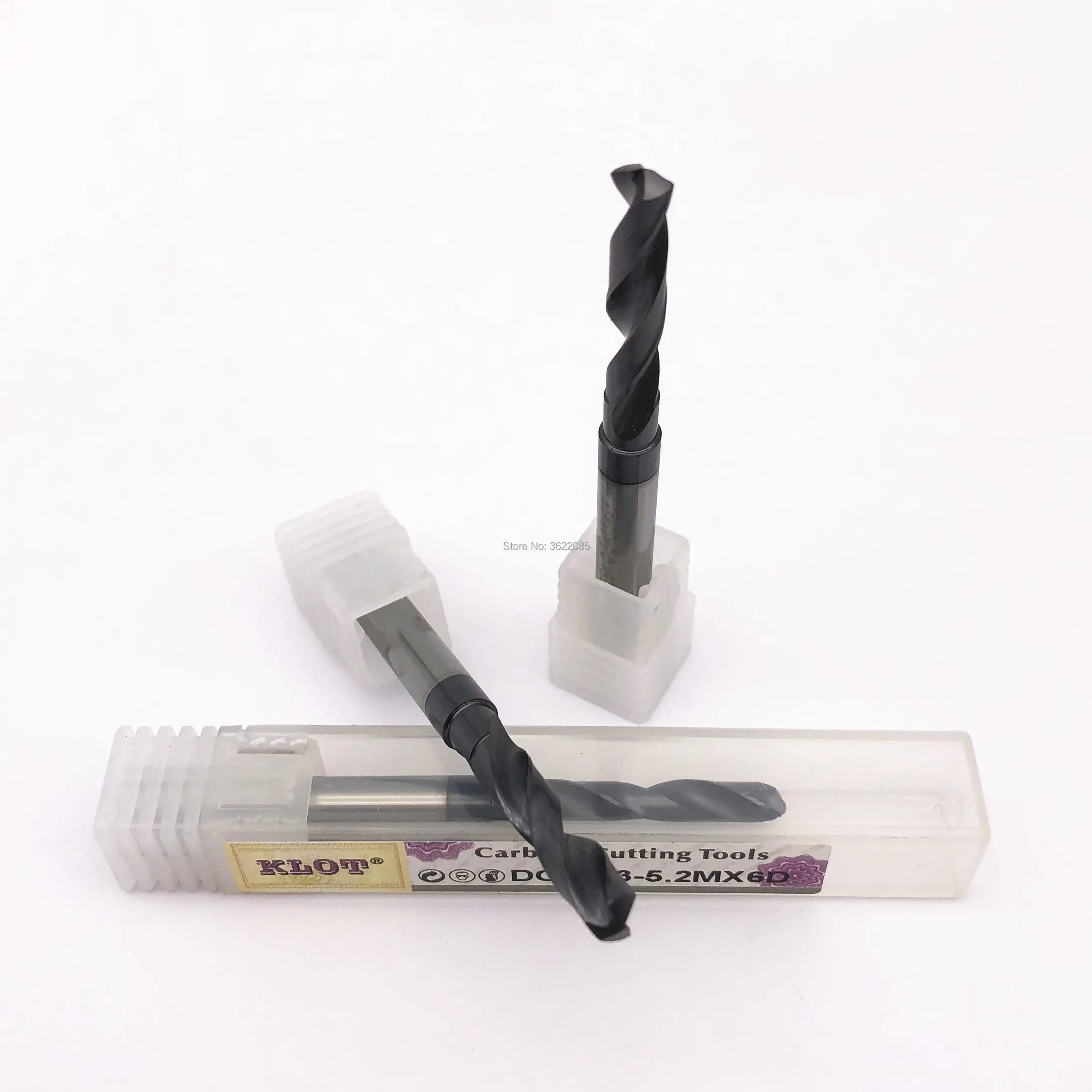 KLOT HRC65 TiCN Coated Solid Carbide Twist Drill Bit For Hard Metal Dia