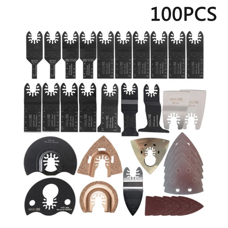 

100pcs/Set Mixed Oscillating Multi-tool Saw Blades Kit for Dew/alt Black&Decker