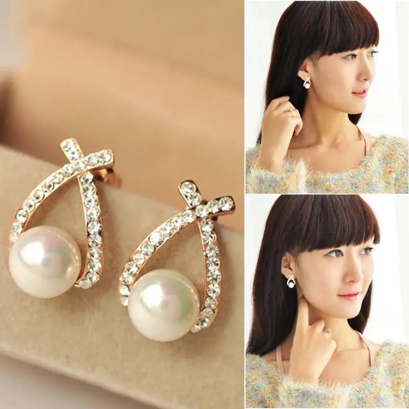 

2018 New Fashion Female Elegant Cute Pearl Stud Earrings for Women Korea Earrings For Women Gift Jewelry Accessories