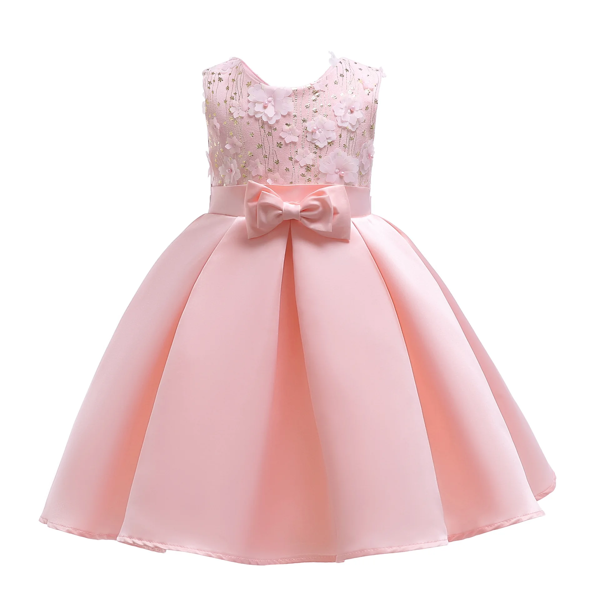 

Kid Dress Baby Girls 3D Flowers Ball Gown dress Tulle Dresses Birthday Party Wedding Ceremonious Children Clothes Gown