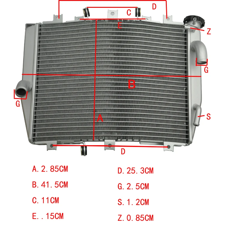 Для Kawasaki Ninja ZX10R ZX-10R 2004 2005 ZX1000 двигатель мотоцикла Радиатор двигателя велосипеда алюминиевая замена части охлаждения кулер