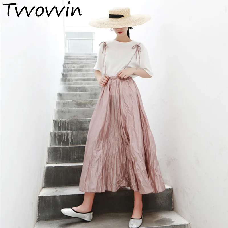 

2019 Fashion Summer New Set O Neck T-shirt Tops + Shoulder Strap Bandage Vest Dress two piece Set tracksuit women's suit AS490
