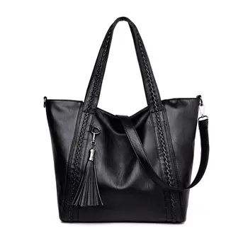 

AUAU Large Capacity Ladies Shoulder Bag Purses and Handbags Top Handle Satchel Tote Purse with Tassel for Women