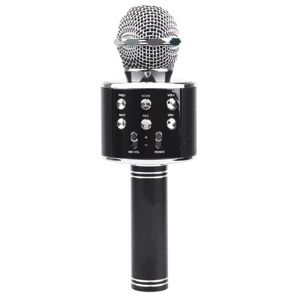 

Wireless Bluetooth Karaoke Ws858 Microphone Speaker Portable Handheld Karaoke Mic Speaker Machine Singing Hosting Ktv Ws 858
