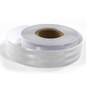 

45Mx5Cm White/Silver Reflective Warning Tape Adhesive Car Truck Conspicuity Tape Car Accessories