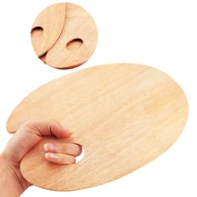 3 шт масляная Акриловая картина палитра дерево художника масляная краска поднос цветовая палитра плоская палета товары для рукоделия(3-Pack) с отверстием для большого пальца