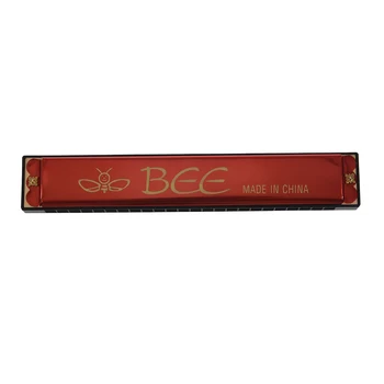 

Children 17.78 cm, length Burgundy 24 holes of harmonica black