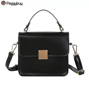 

PU Leather Women Messenger Bags Satchel Solid Color Crossbody Bags Female Small Shoulder Handbags
