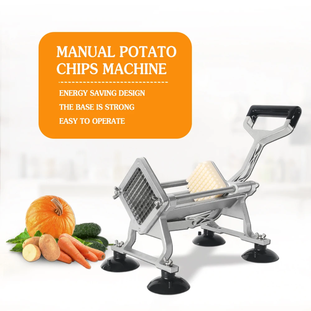 GZZT Restaurant Manual French Fry Cutters Potato Slicer Vegetable Fruit Cutting Machine Kitchen Chopper 6mm/9mm/13mm Blades