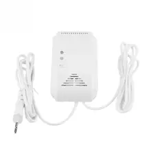 СВЕТОДИОДНЫЙ цифровой дисплей голосовой газовой сигнализации бытовой природный газ СУГ детектор утечки сенсор с электромагнитным клапаном ЕС США Plug