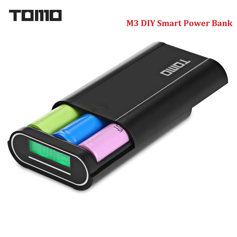 TOMO M3 Смарт DIY Батарея Зарядное устройство Мощность банк 3x18650 литий ионный