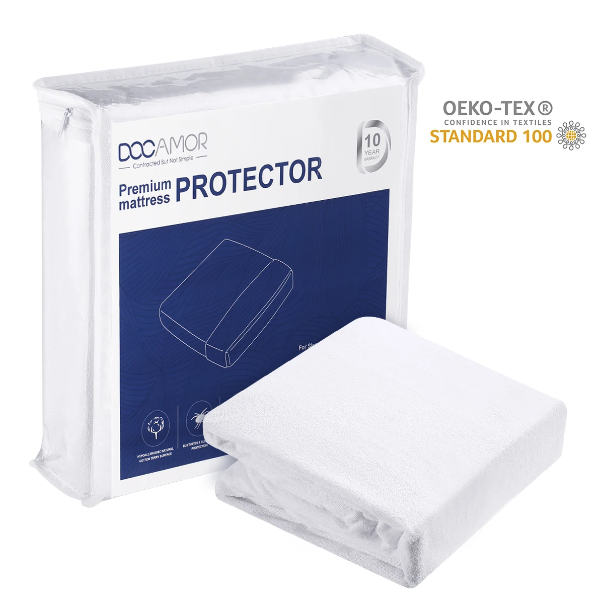 

Waterproof Hypoallergenic Cotton Mattress Protectors Dust Mite & Bed Bug Proof Mattress Protection Covers