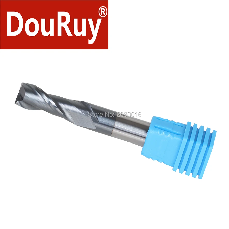 

5PCS 2 flutes HRC55 tungsten carbide flat square end mills carbide coated CNC router bits for metal