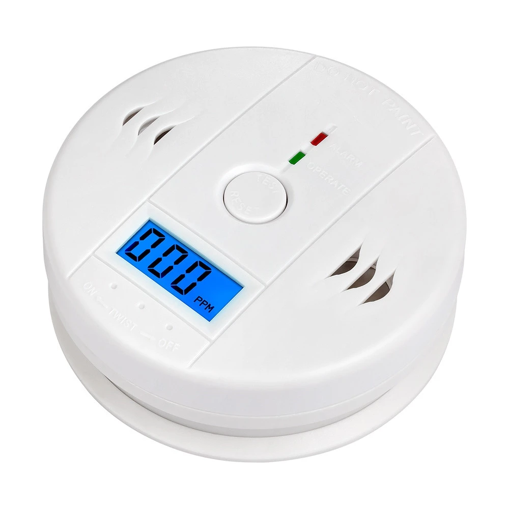 

Carbon Monoxide Detector LCD Photoelectric Independent Poisoning Warning Alarm
