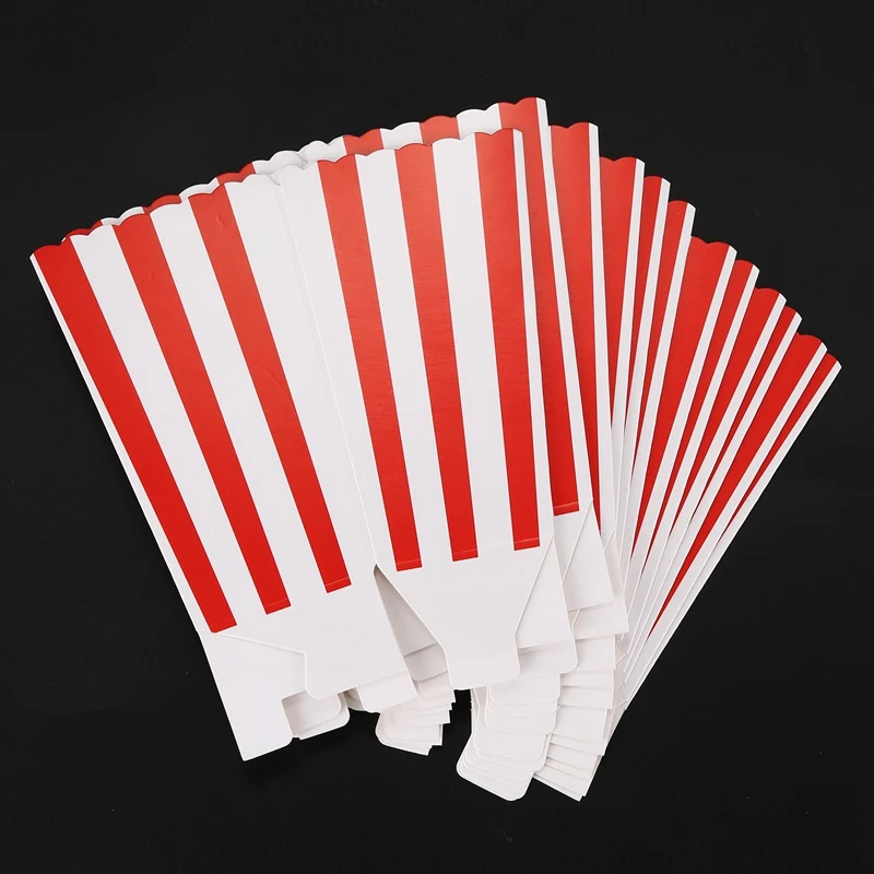 12 кинотеатральных полосок, вечерние коробки для попкорна с маленькими конфетами, красные