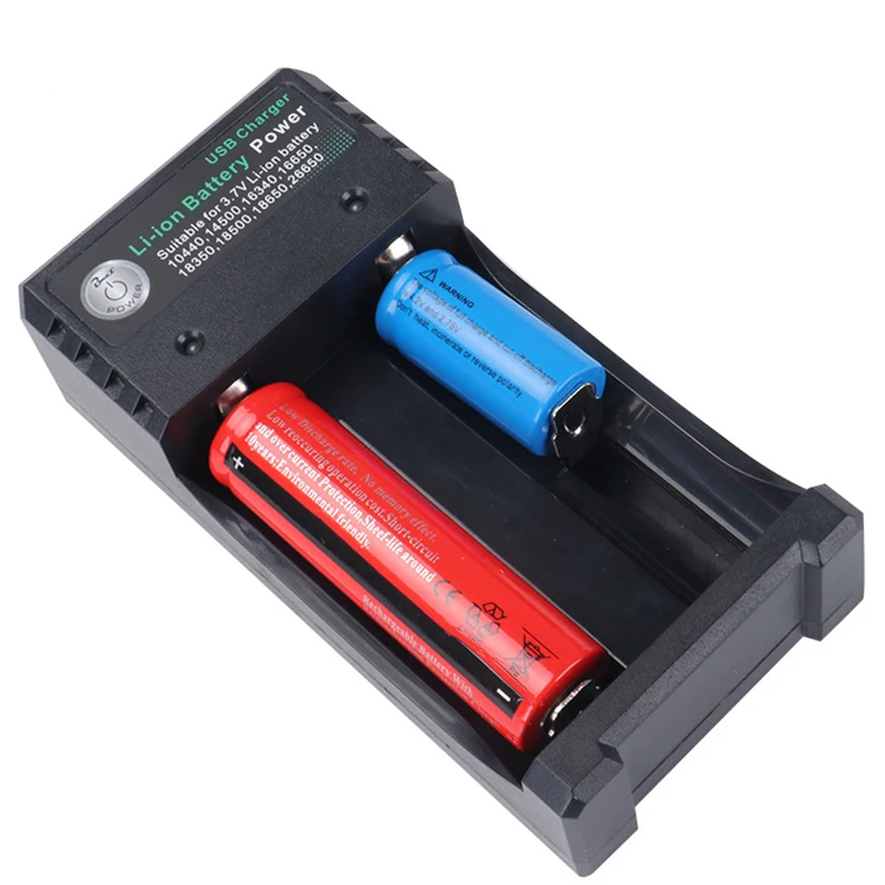 2 слота AC 110V 220V двойное зарядное устройство для 18650 3 7 V литий ионная